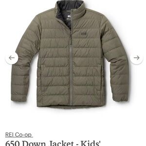 REI 650 Down Jacket - Kids M - Gray